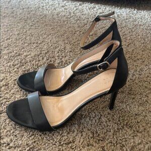 Elegant Black Ankle Strap Heels